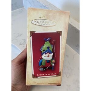 Vintage‎ Hallmark Keepsake Christmas Ornament Original Box Catch Of The Day 2004